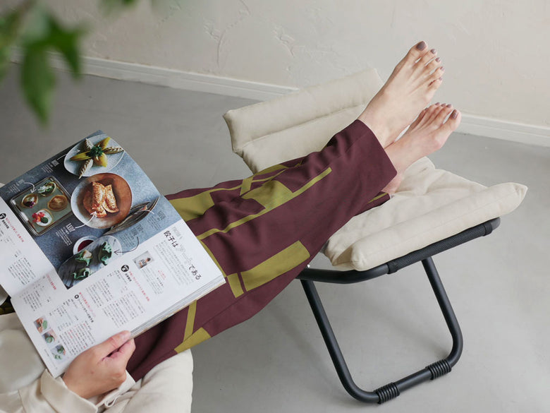 Comore Sunの2wayフォールディングチェアとオットマン、キャンバス素材で折りたたみ可能なスチールフレーム製の快適な椅子