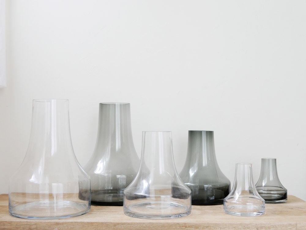 BOB CRAFTブランドのソーダガラス製ファゴット。中サイズで透明なガラスを使用したシンプルなデザイン。