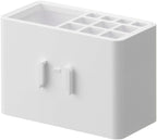 【MIST/ミスト】フィルムフック歯ブラシスタンド。ABS樹脂製で光沢のある平らな壁面に取り付け可能、2つのフックが付属