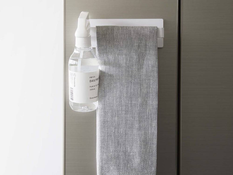 MISTフィルムフック タオルハンガー W18 - 幅18cmのABS樹脂製銀色タオルハンガー