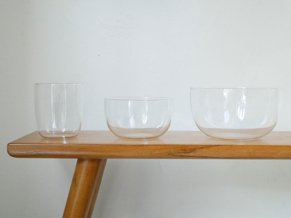 透明な台湾ボロシリケートガラス製の500mlアイスクリームボウル、1100mlサラダ＆フルーツボウル、360mlプディングカップのセット