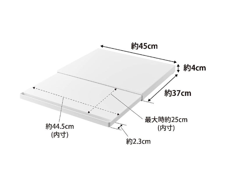 【tower/タワー】キッチン家電下に設置可能なスライドテーブル。スチール製の本体とシリコーンクッションを使用した耐久性の高いデザイン。天板部分は約45cm×37cmのサイズです。