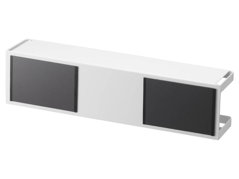 「tower/タワー」マグネット冷蔵庫横サプリ＆調味料ラック。スチール製でマグネット付き、2つのフックが特徴のシンプルなデザイン