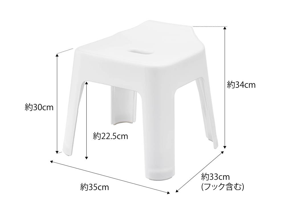 タワー引っ掛け風呂イス SH30用の白色プラスチック製アウトドアステップスツール