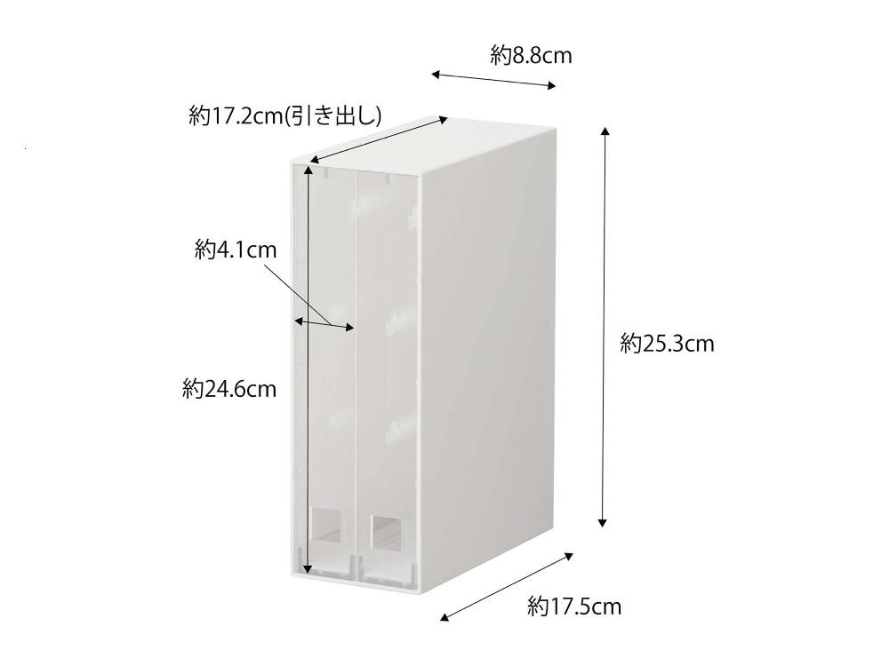 ガラス製ディスプレイケース内に「tower」ネックレス＆ピアス収納ケースが整然と陳列されている棚の様子