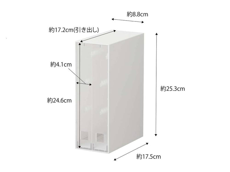 ガラス製ディスプレイケース内に「tower」ネックレス＆ピアス収納ケースが整然と陳列されている棚の様子