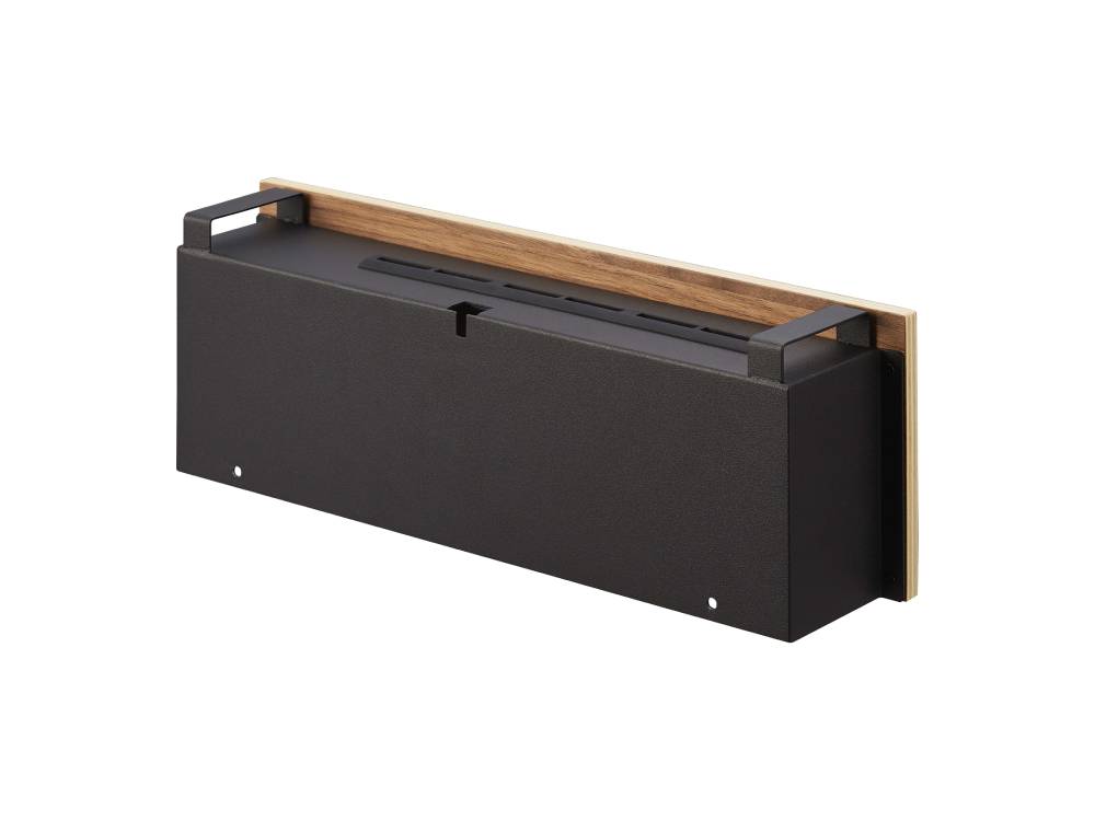 天然木積層合板とスチール製の石こうボード対応タブレット＆リモコンホルダー