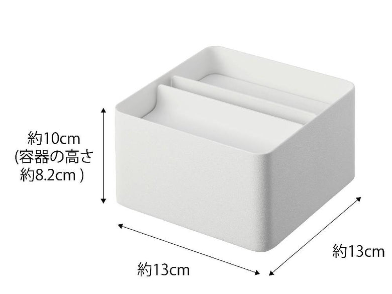 白色の蓋付きスチール製ハーフティッシュケース
