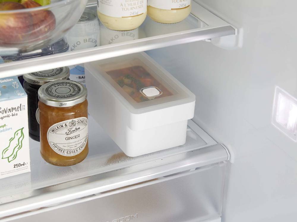 タワー型ハンドル付き密閉フードコンテナ、900ml容量のポリプロピレン製キッチン収納容器