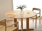 HOKOSのサンフラワーラタン製ブラウンのチークラウンドダイニングテーブル
