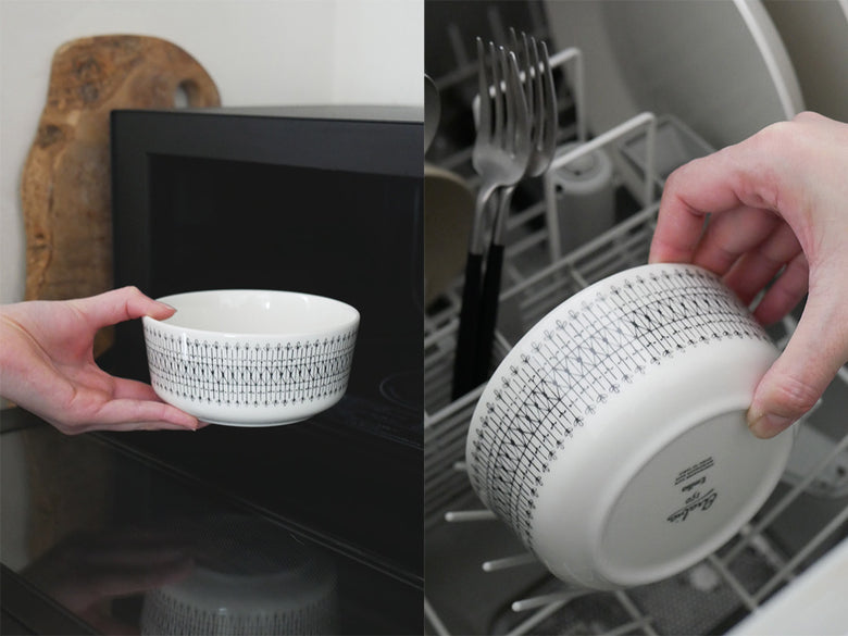 アラビアのエミリア磁器プレートセット、10.5cmから24cmまでの複数サイズが並べられています