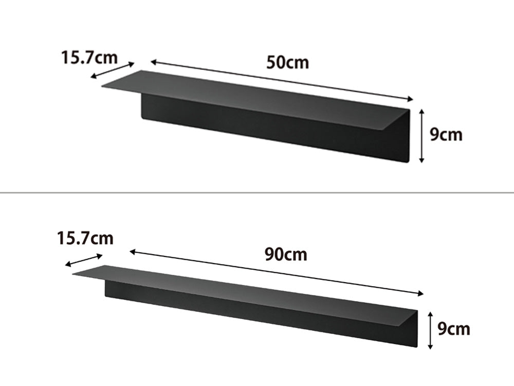 マグネット付きtowerウォールラックに置かれた棚とスピーカー