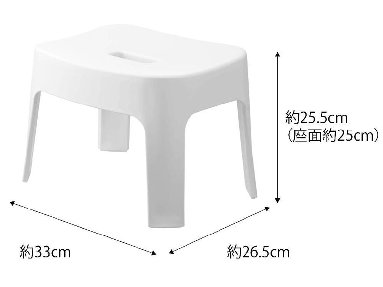 マグネット風呂イス SH25の白色プラスチック製ステップスツール