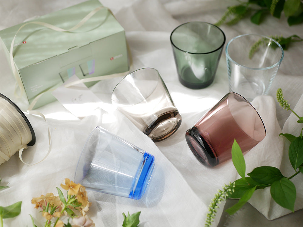 フィンランド製イッタラの透明無鉛ガラス製カルティオタンブラー2個セット