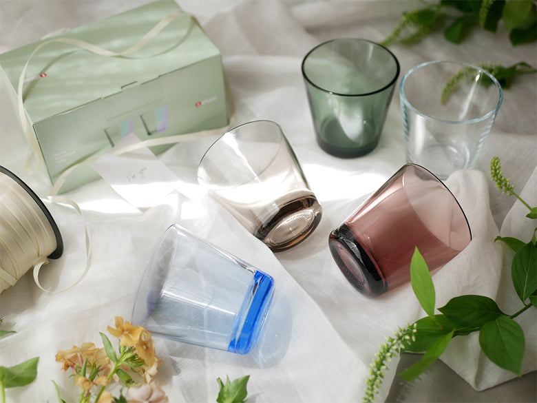 フィンランド製イッタラの透明無鉛ガラス製カルティオタンブラー2個セット