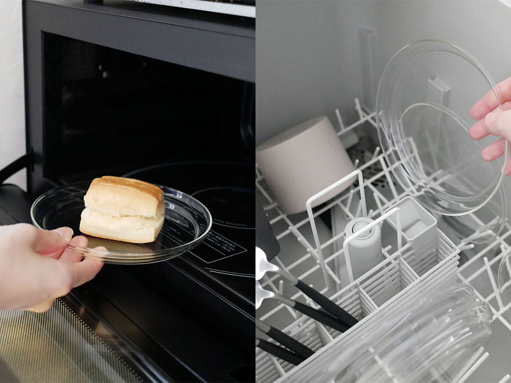 トレンドグラスイエナ製ドイツ産ホウケ酸ガラスのGlass Plate、食洗機対応のキッチン用ガラス皿