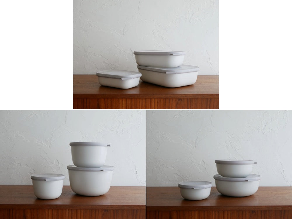 MEPALメパルのサーキュラシリーズマルチ保存容器、丸型500mlホワイト