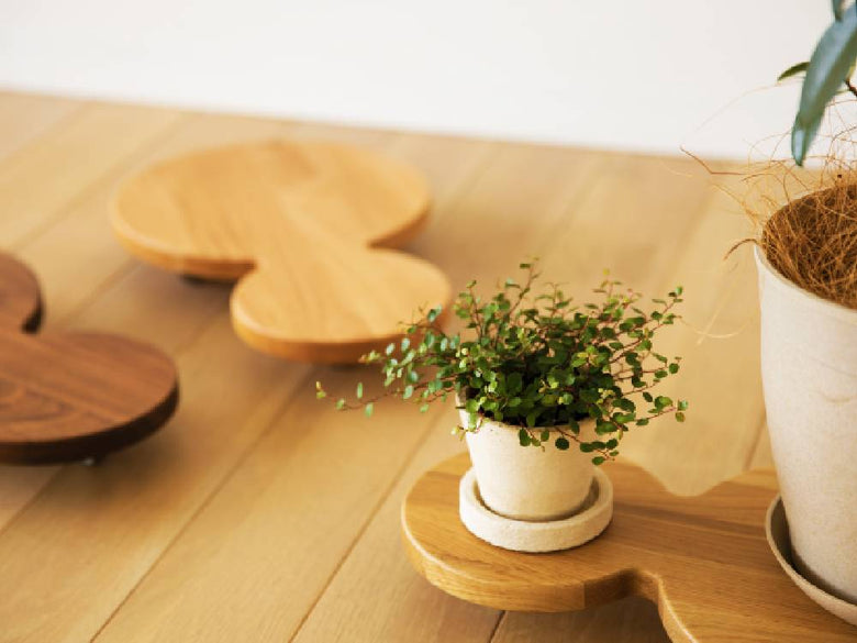 高野木工製ホワイトオークまたはウォルナットの木製PLANTER BASEプランターベース