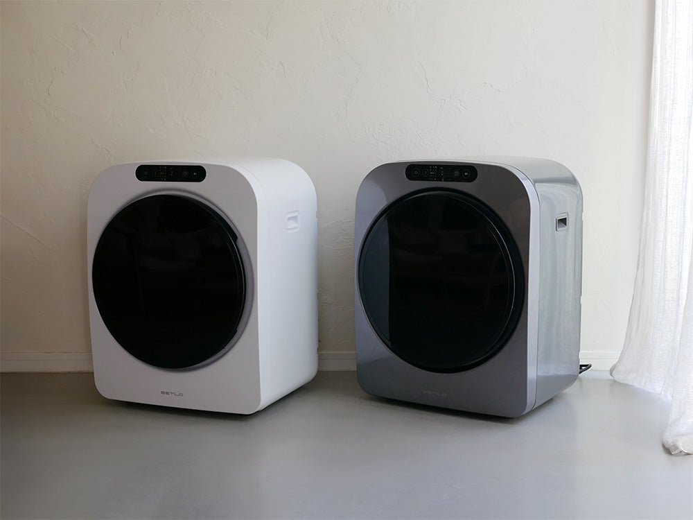 ESTILO（エスティロ）コンパクト衣類乾燥機のシルバーモデル