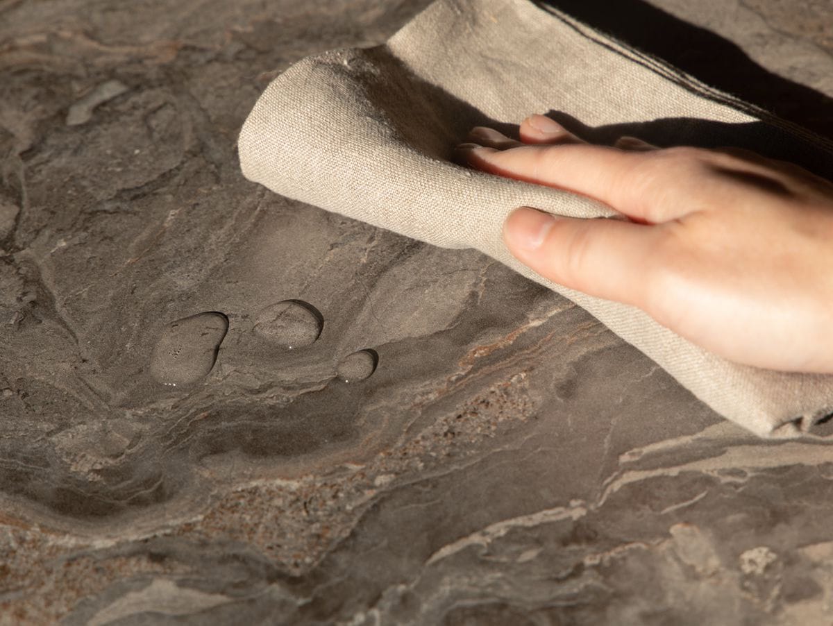 茶色と砂色のPOL 2wayダイニングテーブルの写真