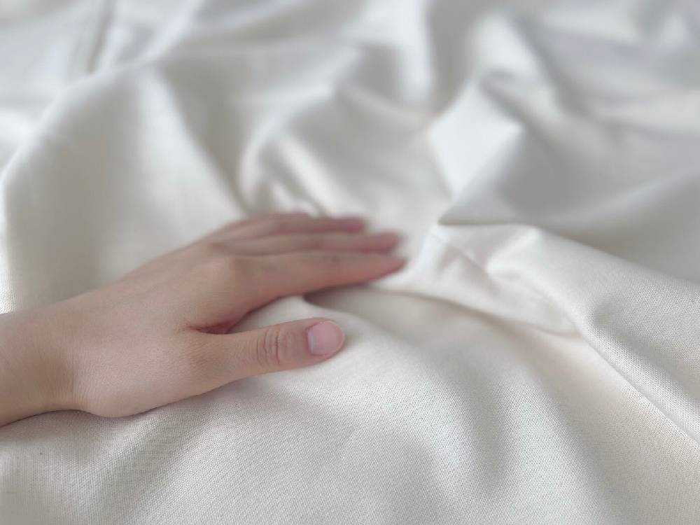 【cocomani/ココマニ】白色オーガニックコットン製シングルサイズ布団カバー