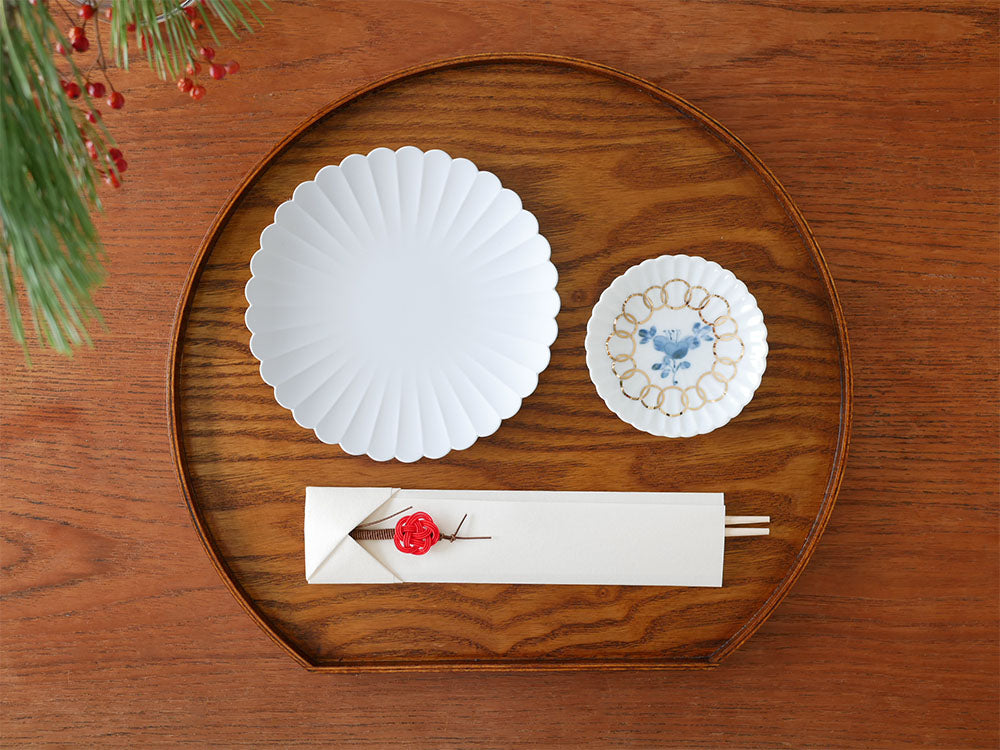 松竹梅デザインの箸置き付き祝箸3膳セット