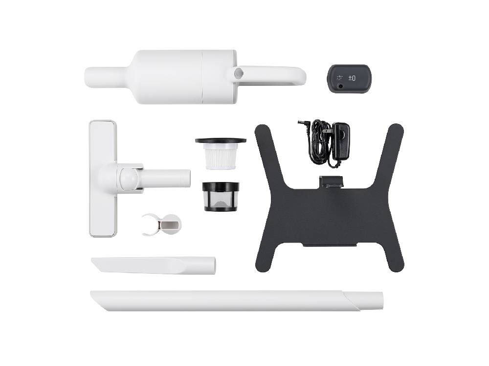 プラスマイナスゼロ コードレスクリーナー G040 本体と付属ノズルのセット画像