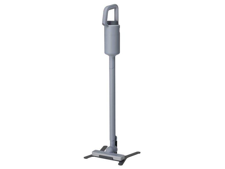 プラスマイナスゼロ コードレスクリーナー G040のホワイトモデルと付属ノズル