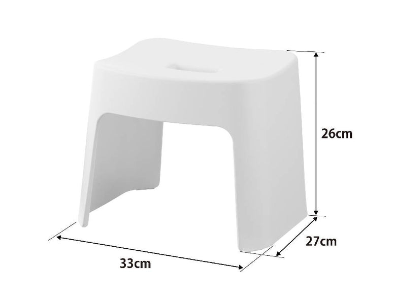 白色のプラスチック製マグネット風呂イスステップスツール