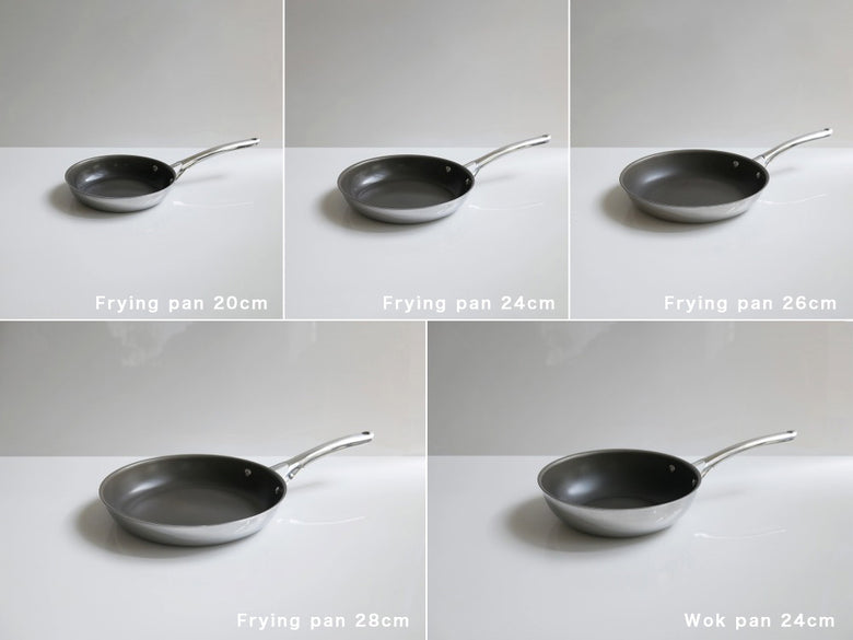 コレールのこびりつきにくいステンレスとアルミ製20cmフライパン