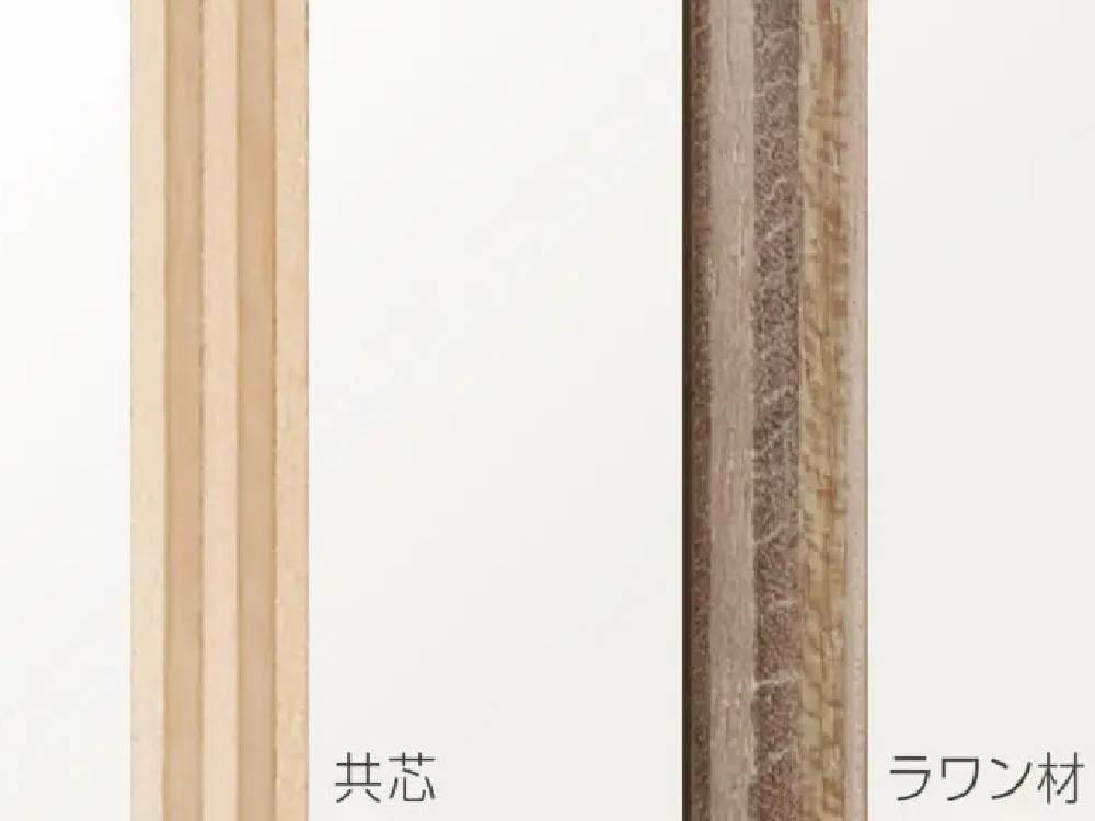 ブラウン色のウレタン塗装シナ合板製収納リンデンボックス