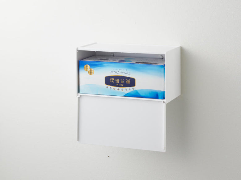 ABS樹脂製の石こうボード対応トレー付きペーパータオルディスペンサー「tower」の写真