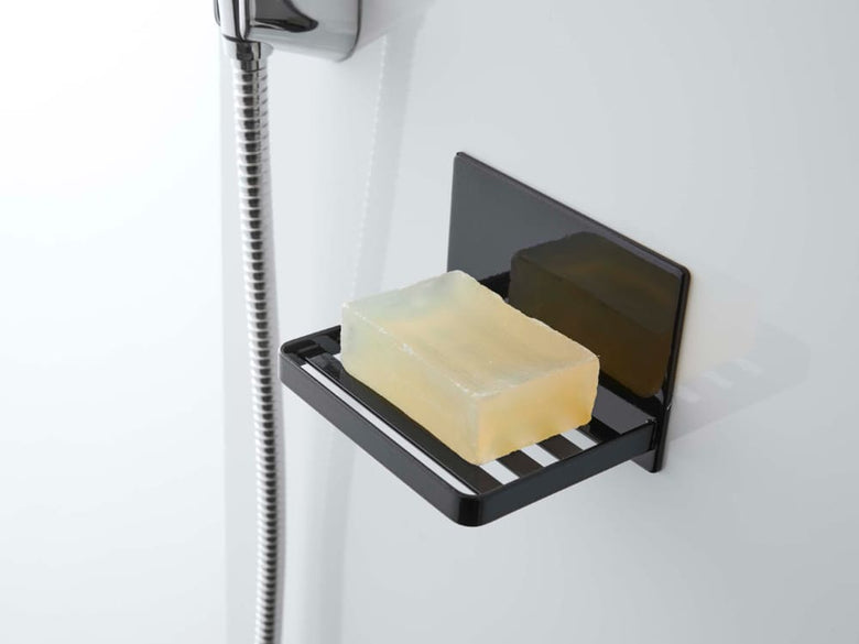 マグネットで壁に固定できるスチール製のバスルーム用ソープトレー