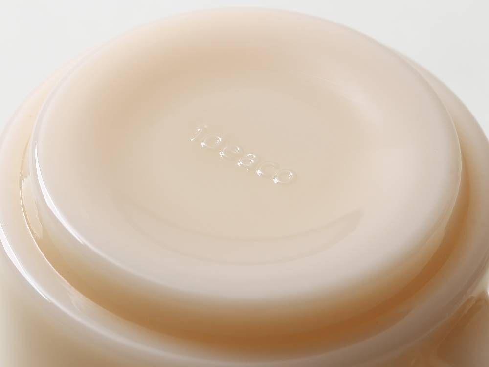 イデアコ製ミルクガラスホウケイ酸ガラスのマグカップ2個セット