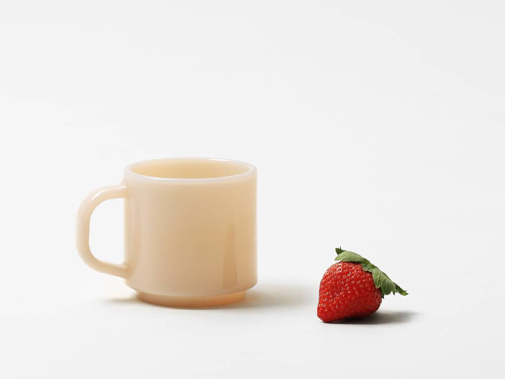 ホウケイ酸ガラス製【ideaco/イデアコ】ミルクグラスマグカップ2個セット