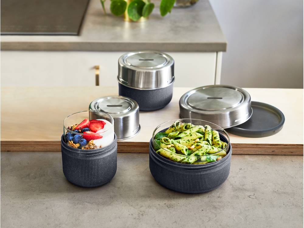 ブラックブルムのグラスランチポットとボウルセット