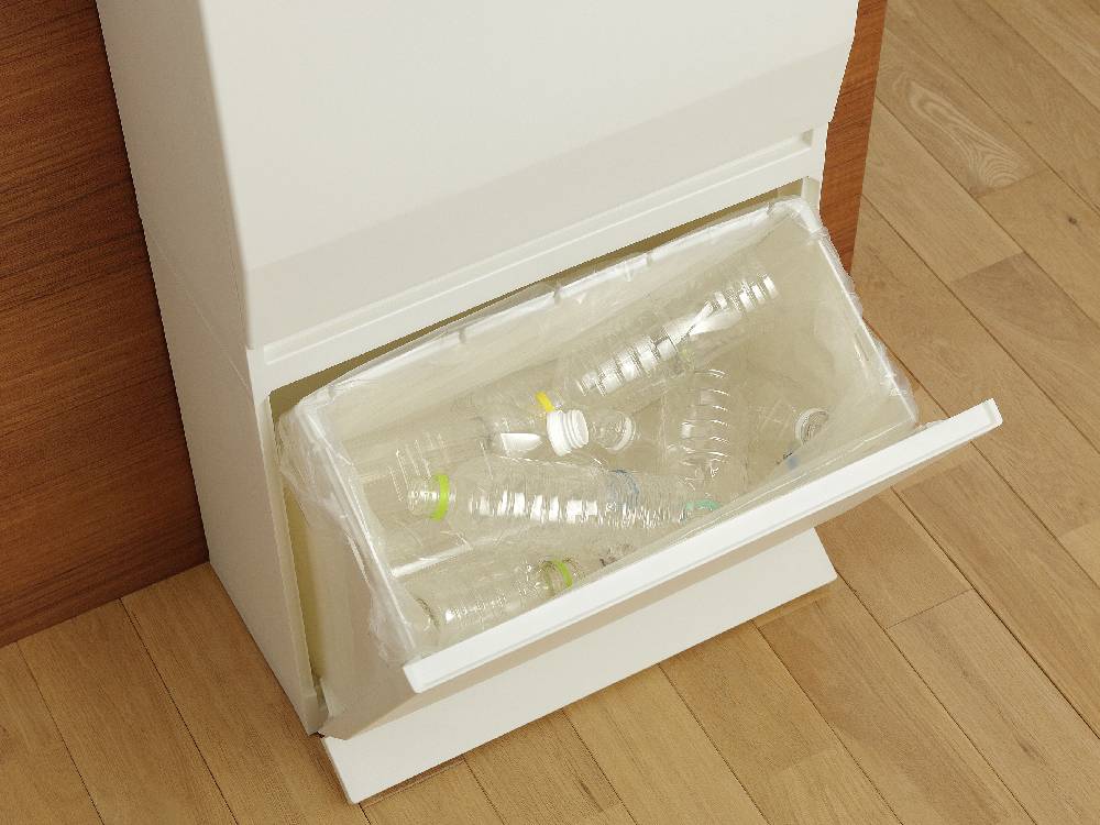 SOLOW 通路用ペダル分別ストッカー 2段45L