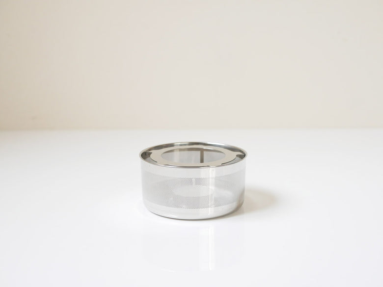 キントーのシルバー円柱形ワンタッチティーポット