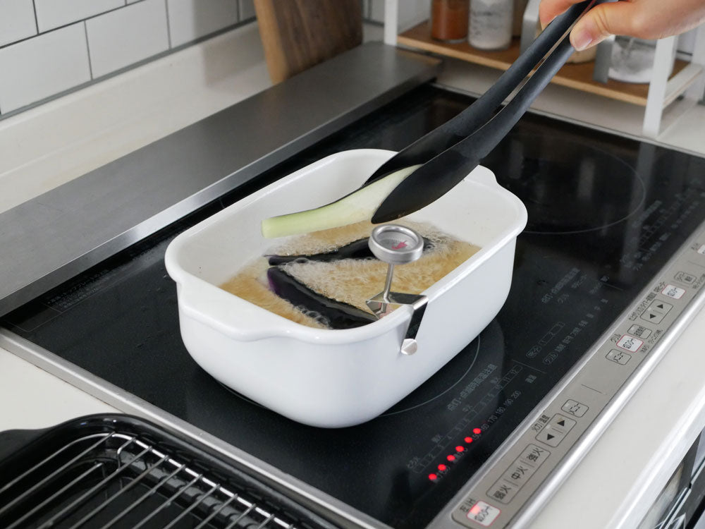 富士ホーロー角型天ぷら鍋と付属品セット