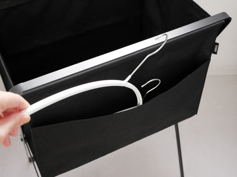 tower製灰色折り畳み高床式ランドリーバスケット