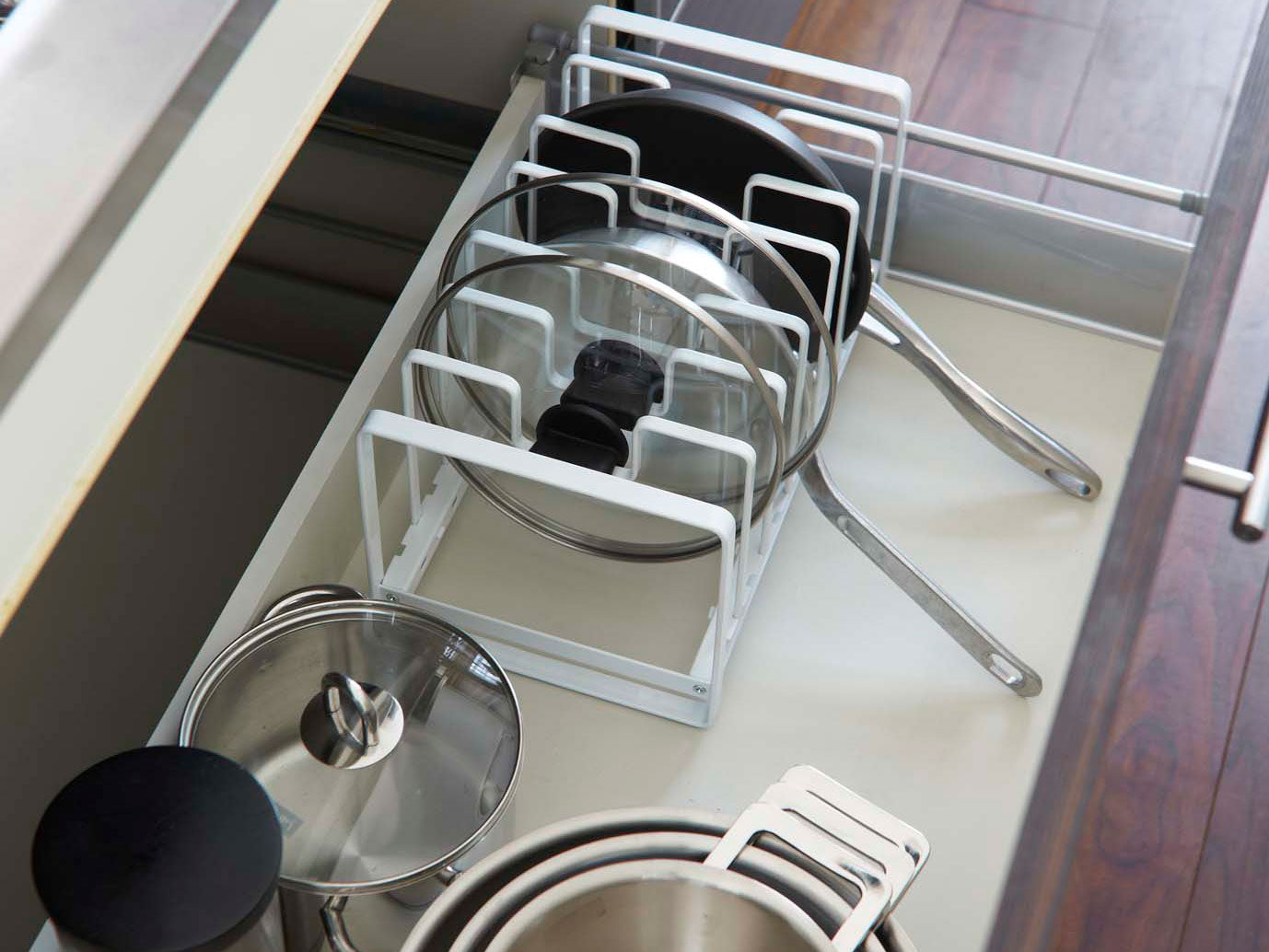 【tower/タワー】フライパン&鍋蓋スタンド