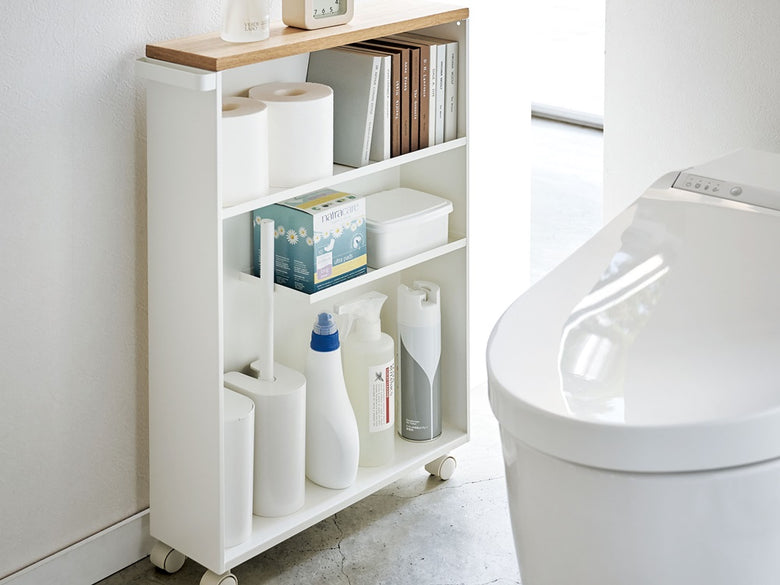 【tower/タワー】ハンドル付きスリムトイレラック