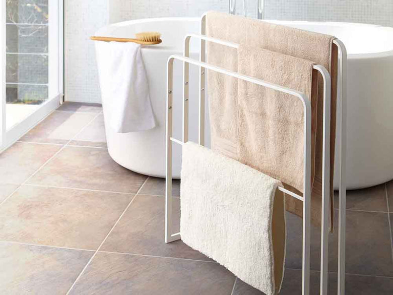 【tower/タワー】横から掛けられるバスタオルハンガー 3連