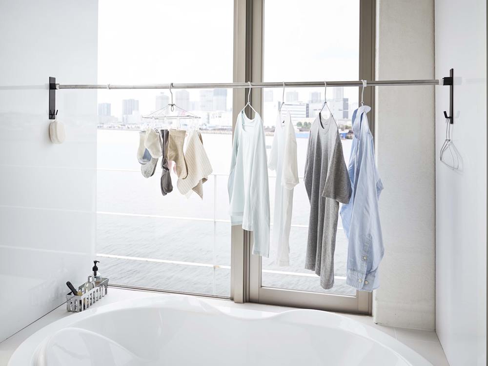 【tower/タワー】マグネットバスルーム物干し竿ホルダー 2個組