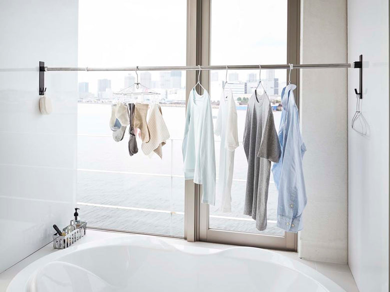 【tower/タワー】マグネットバスルーム物干し竿ホルダー 2個組