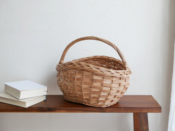 【POSH LIVING】ウィッカーバスケット ラウンド・オーバル