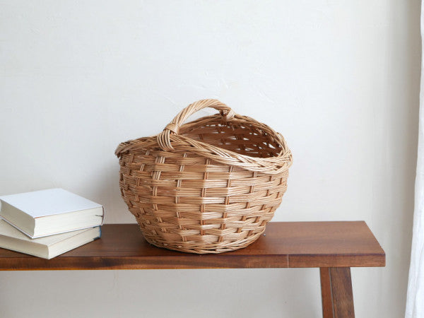 【POSH LIVING】ウィッカーバスケット ラウンド・オーバル