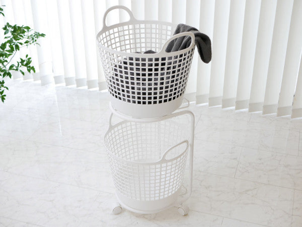 【like-it/ライクイット】ランドリーバスケット 2段