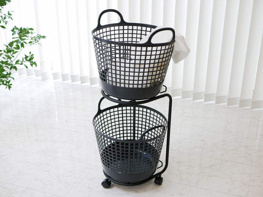 【like-it/ライクイット】ランドリーバスケット 2段