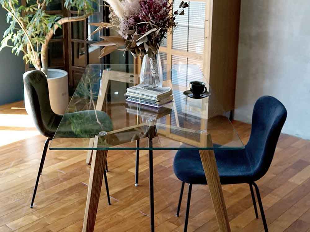 【adepeche/アデペシュ】G-knot ガラステーブル 【受注生産品・メーカー直送・代引き不可商品】